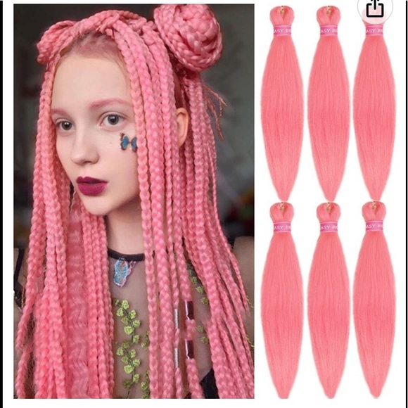 MSBELLE Braiding Hair Pre stretched 100g/Pack Pink Braiding Hair for Braiding - Picture 1 of 6